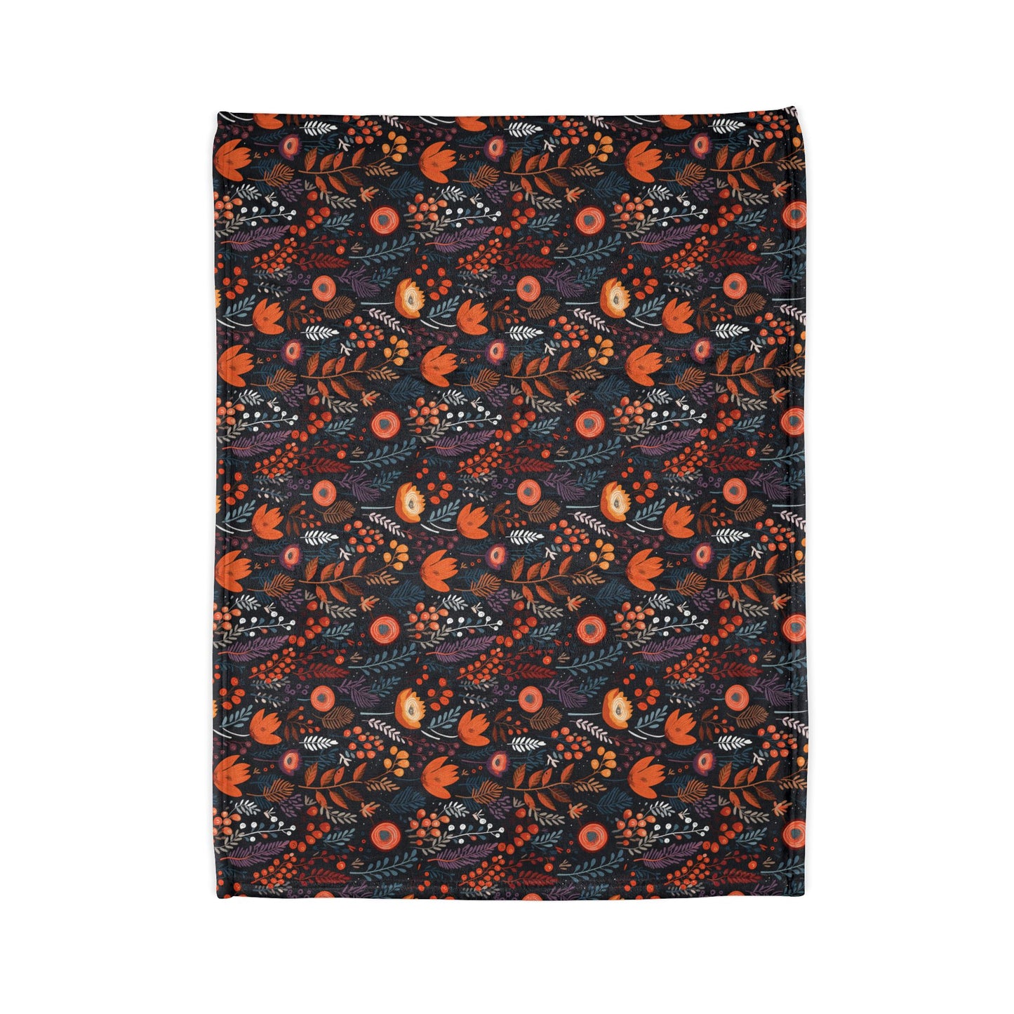 Autumn Bloom Soft Minky Blanket''