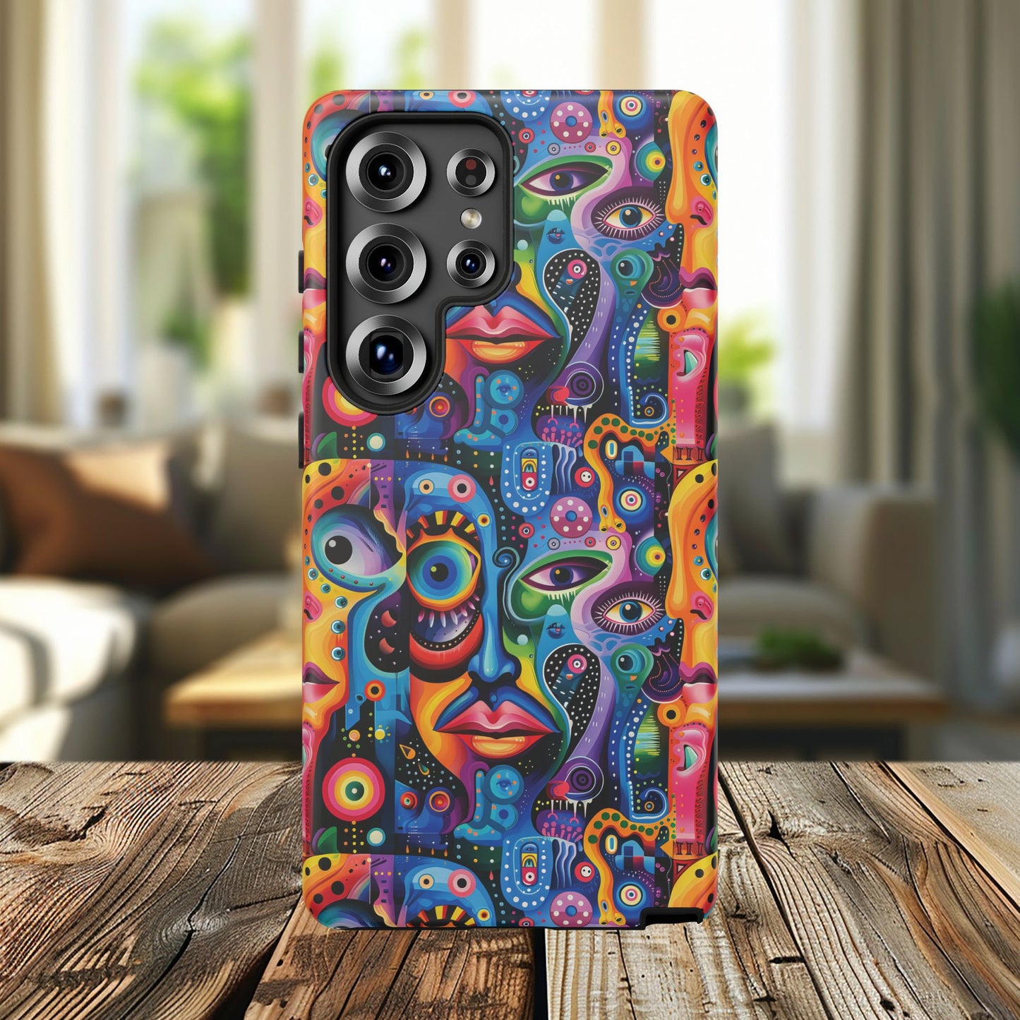 Psychedelic Visions Vibrant Samsung, iPhone and Google Pixel Phone Cases - Colorful Artistic Design