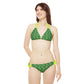 Green Tropical Bliss Strappy Bikini Set (AOP)