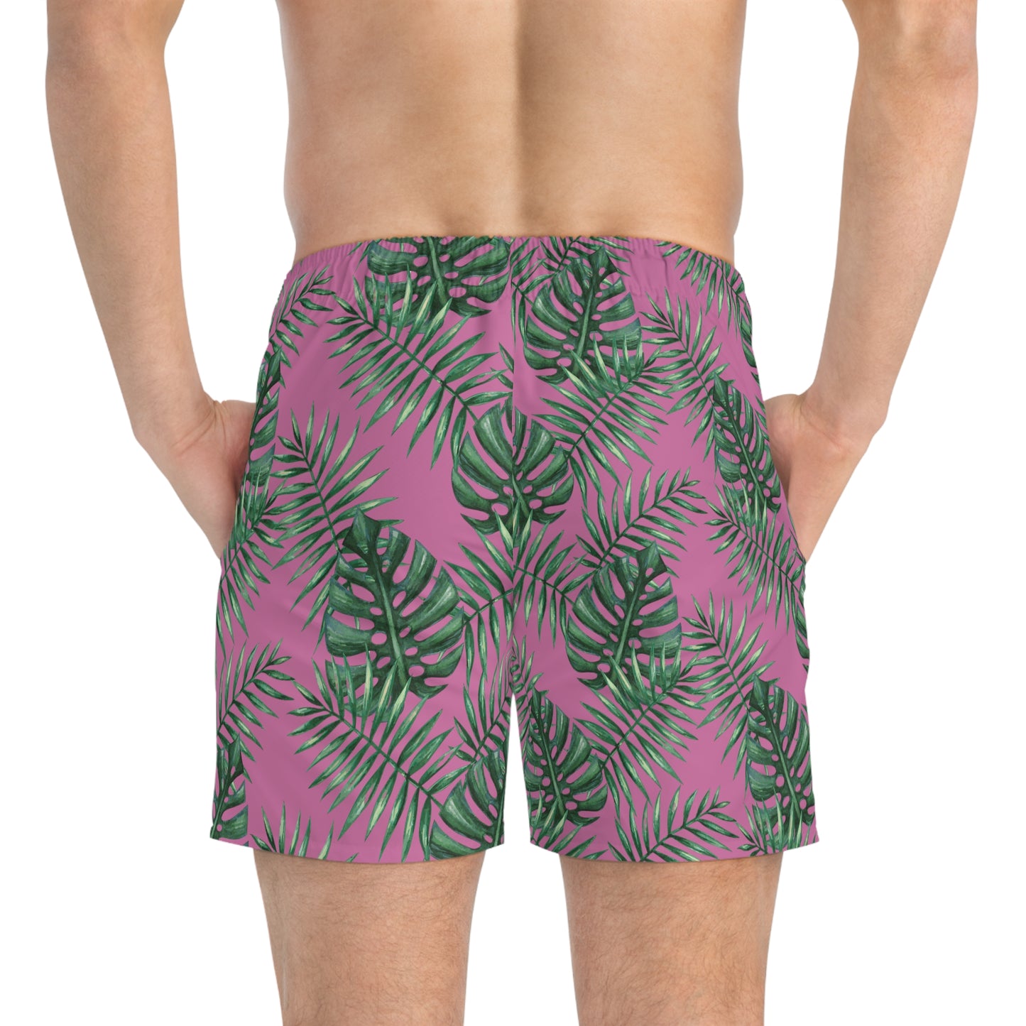 Pink Tropical Bliss Swim Trunks (AOP)