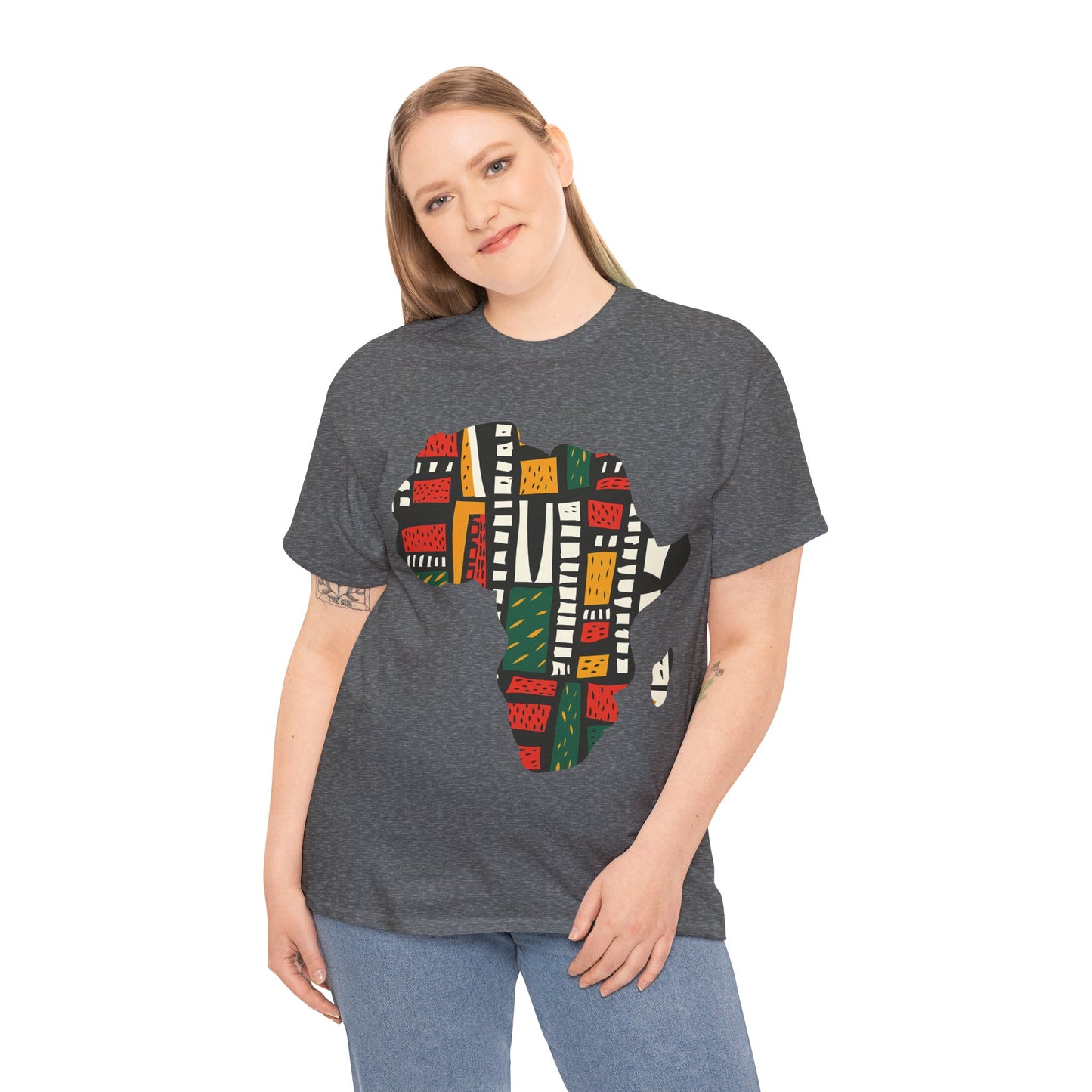 Tribal Harmony Africa Unisex Heavy Gildan Cotton Tee.