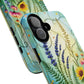 Floral Stained Harmony Glass Tough Magnetic Phone Case | Nature Inspired Design | Durable Protection | Gift for Nature Lovers | Spring Vibe