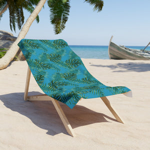 Tropical Bliss Turquoise Beach Towel