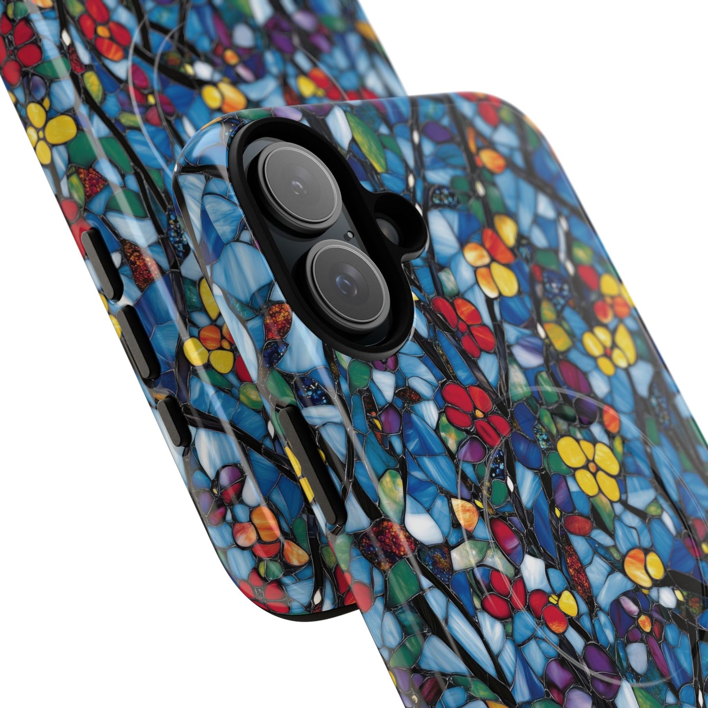 Colorful Floral Phone Case, Tough Magnetic Phone Cover, Durable Tech Accessory, Unique Gift for Her, Vibrant Smartphone Case