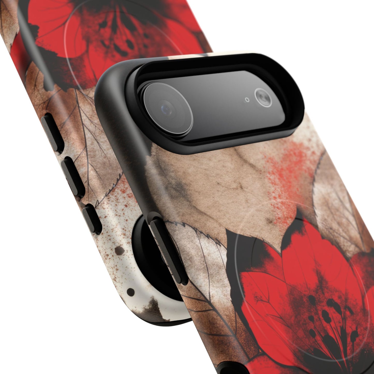 Velvet Petal Storm Tough iPhone Magnetic Cases - Stylish Protection for Your Device, Gift for Nature Lovers, Ideal for Birthdays, Holidays