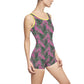 Pink Tropical Bliss Women's Vintage Swimsuit (AOP)