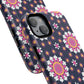 Midnight Mandala Bloom Tough iPhone Magnetic Case, Vibrant Design for Protection, Gift for Her, Trendy Accessory, Floral MagSafe iPhone Cover, Birthday, & Everyday Use