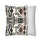 Tribal Harmony Faux Suede Square Pillowcase