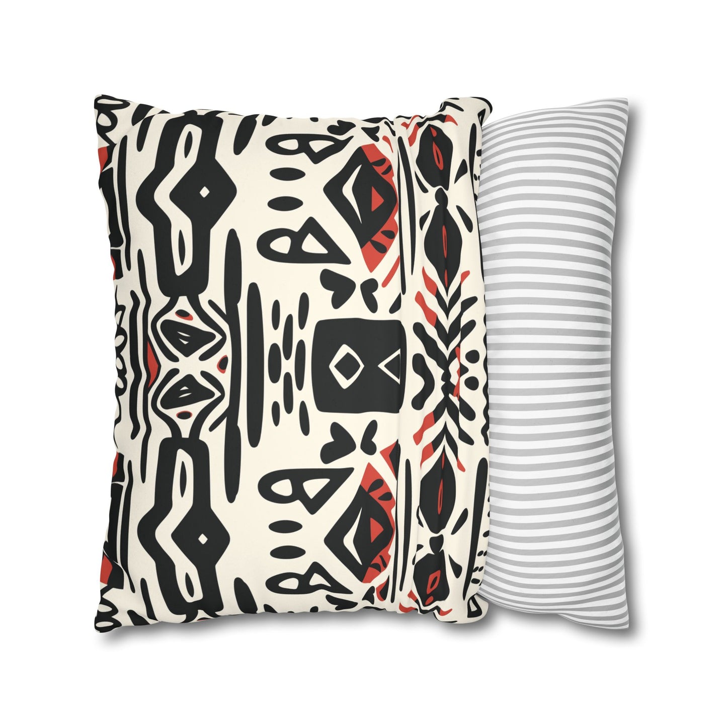 Tribal Harmony Faux Suede Square Pillowcase