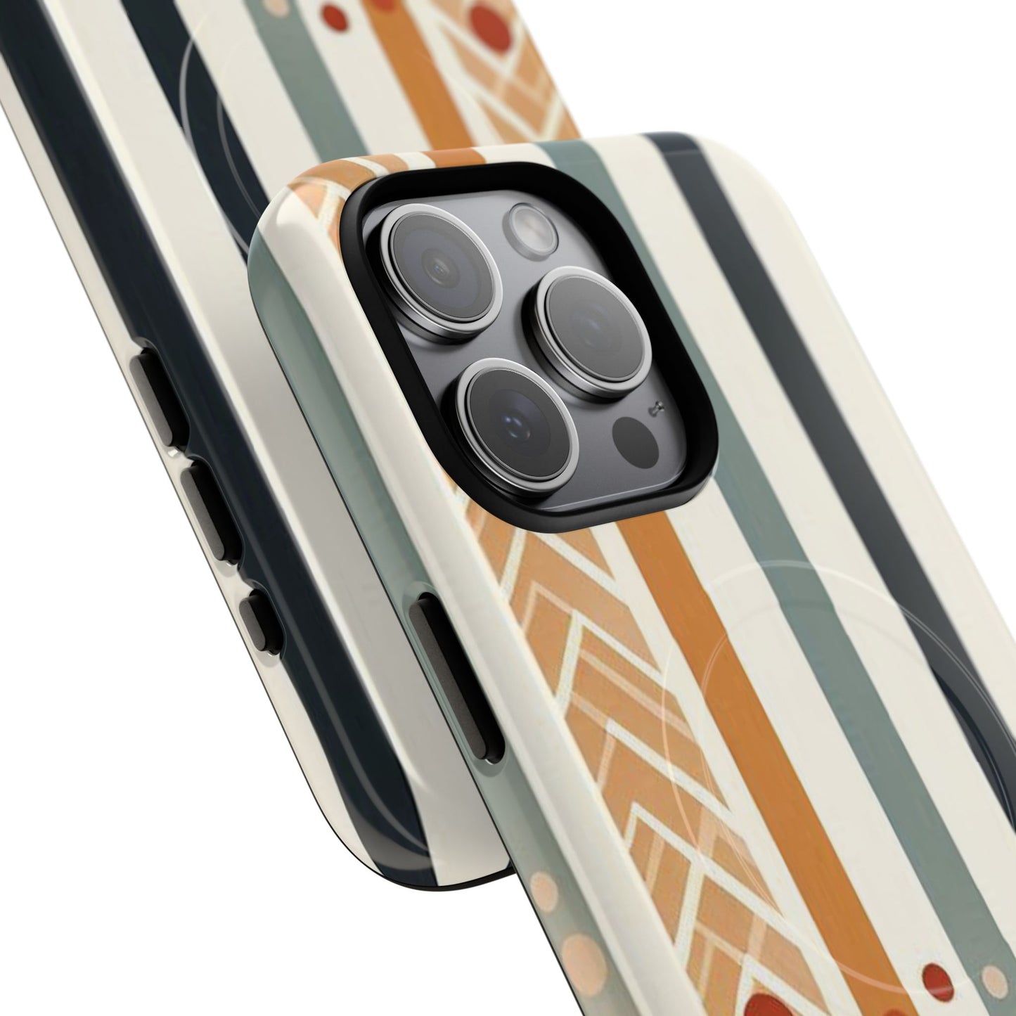 Terracotta Trails Tough Magnetic iPhone Cases for Everyday Use, Floral Patterned Stability Case, Gift for Her, Durable iPhone Accessory.