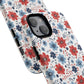 Patriotic Floral Dreams Tough Magnetic iPhone Cases, Durable, Stylish, Gift for Her, Protective Phone Cover, Spring Floral Design