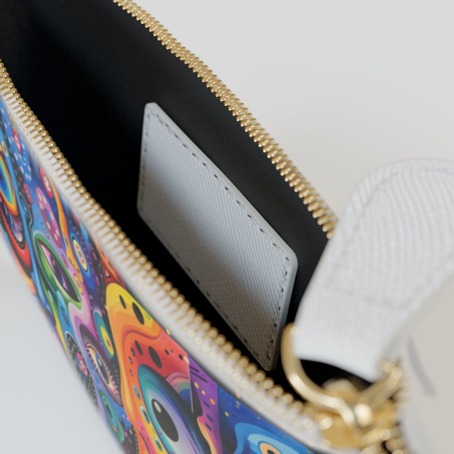 Psychedelic Visions Vibrant Mini Clutch Bag – Colorful Abstract Art for Festivals and Night Out