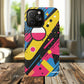 Electric Motion Mix iPhone Cases for Creative Souls | Tough iPhone Magnetic Cases, Stylish Protection, Unique iPhone Accessories, Gift for Art Lovers, Retro Vibes
