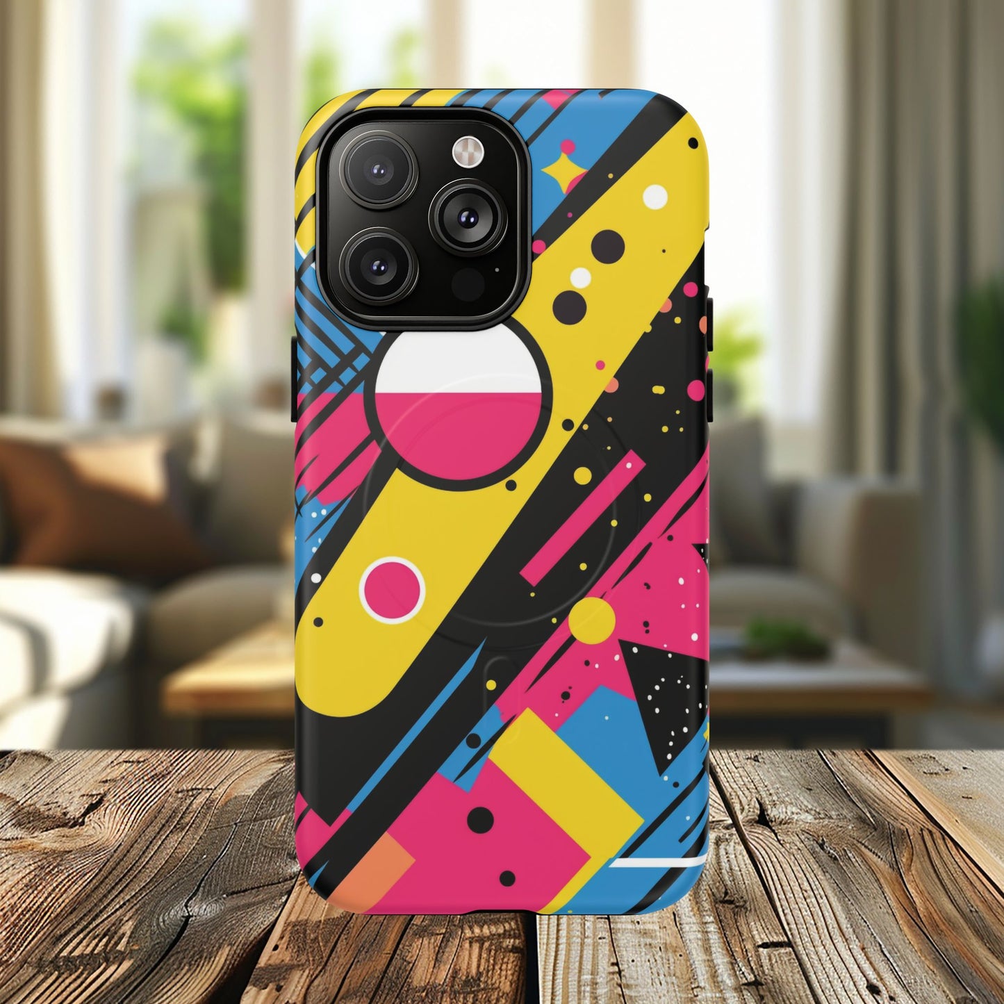 Electric Motion Mix iPhone Cases for Creative Souls | Tough iPhone Magnetic Cases, Stylish Protection, Unique iPhone Accessories, Gift for Art Lovers, Retro Vibes
