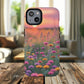 Floral Sunset Phone Case, Tough Magnetic Cases for iPhone, Nature Lover Gift, Durable Protection, Eco-Friendly Phone Accessory