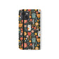 Whimsical Feline Garden iPhone and Samsung Flip Cases