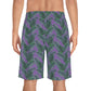 Purple Tropical Bliss Men's Board Shorts (AOP)- (PY)