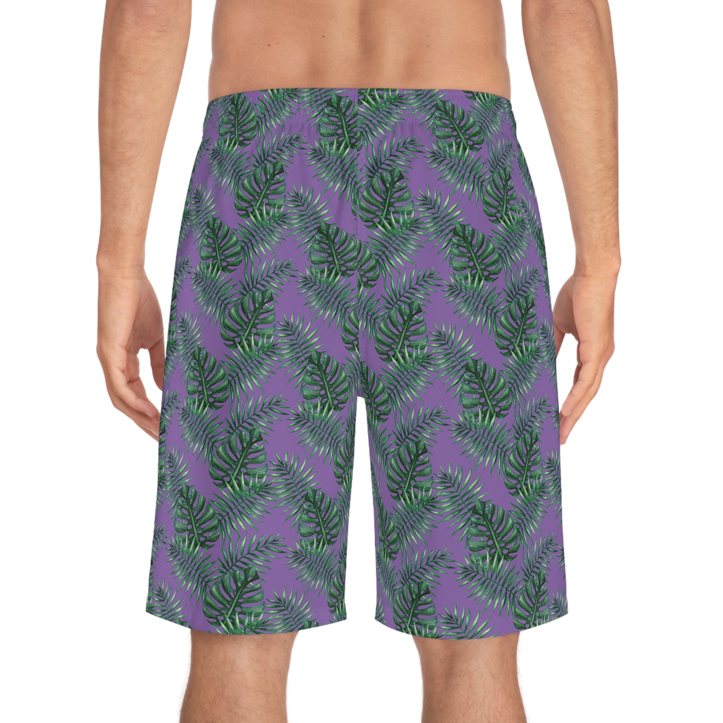 Purple Tropical Bliss Men's Board Shorts (AOP)- (PY)