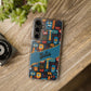 Phone Case — Colorful Abstract Faces Clear Impact-Resistant Case