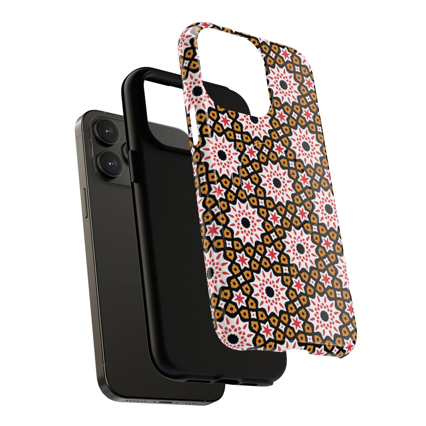 Bohemian Patterned Tough Magnetic Cases, Unique Phone Protection, Stylish Phone Cover, Gift for Trendsetters, Vibrant Designs