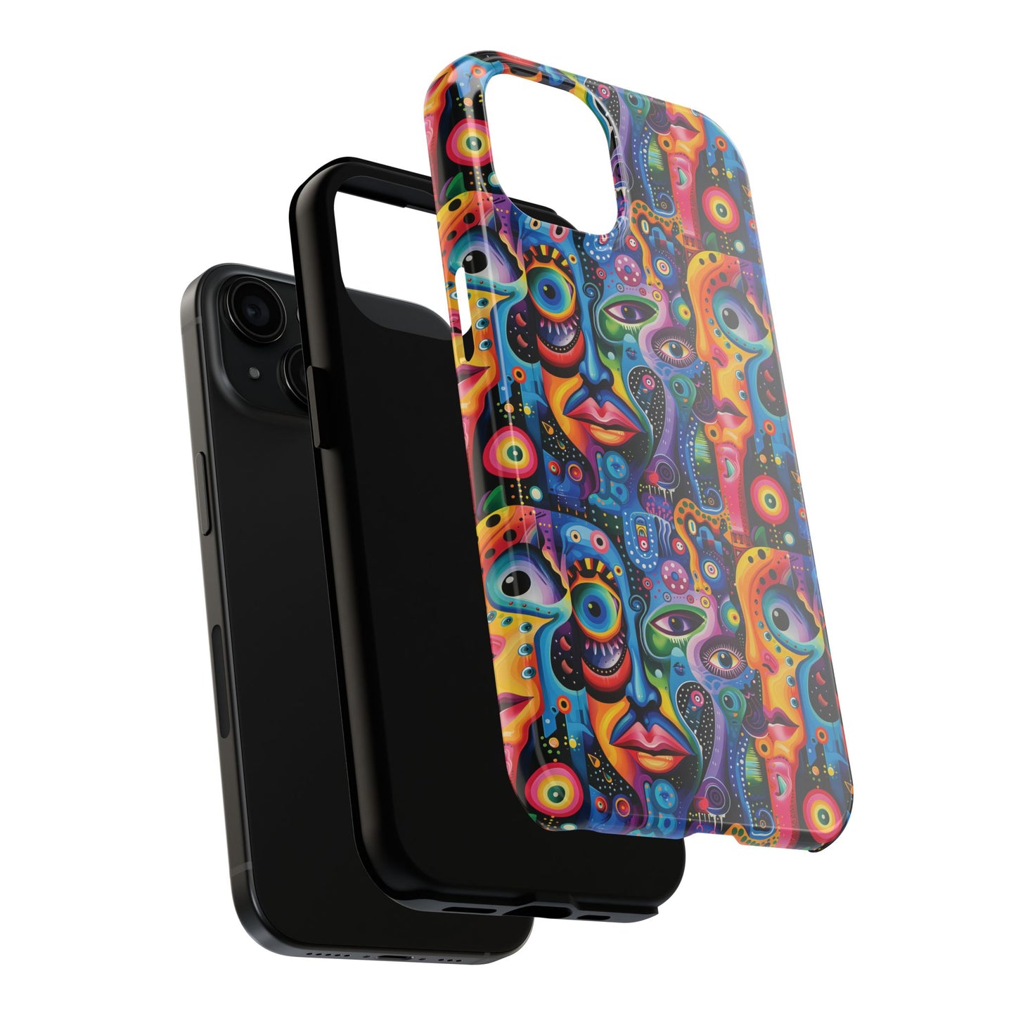 Psychedelic Visions Vibrant Art iPhone and Samsung Phone Case - Stylish Tough Case for Artists & Creatives.