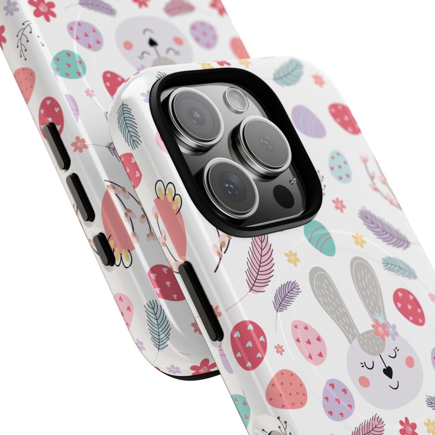 Cute Easter Bunny iPhone Case, Tough Magnetic Phone Cover, Spring Gift, Durable iPhone Accessory, Adorable Easter Decor