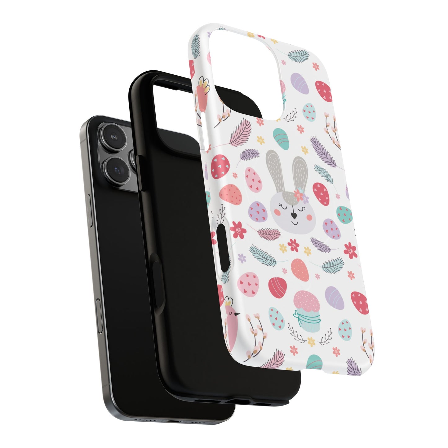 Cute Easter Bunny iPhone Case, Tough Magnetic Phone Cover, Spring Gift, Durable iPhone Accessory, Adorable Easter Decor