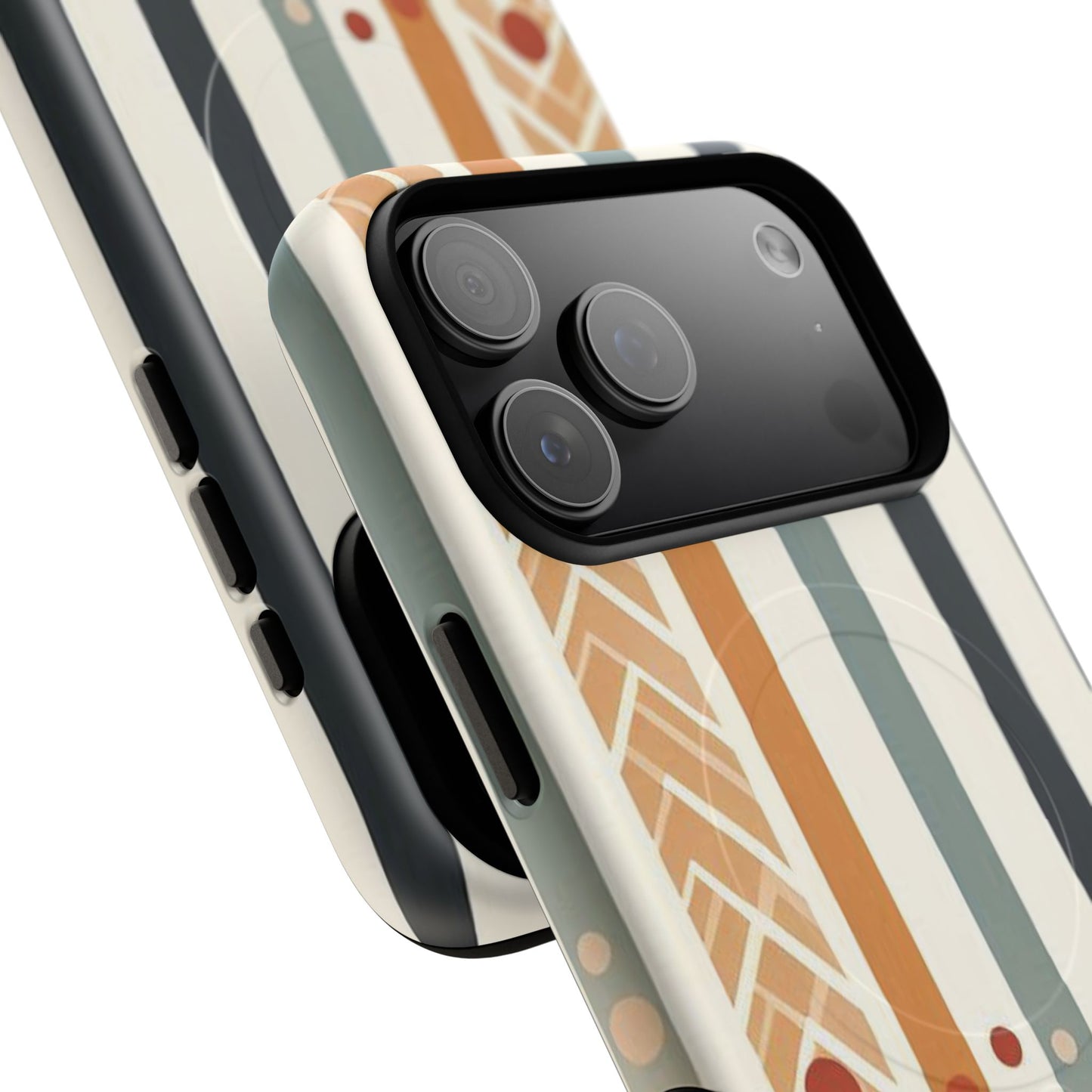 Terracotta Trails Tough Magnetic iPhone Cases for Everyday Use, Floral Patterned Stability Case, Gift for Her, Durable iPhone Accessory.