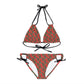 Red Tropical Bliss Strappy Bikini Set (AOP)