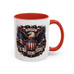 4th of July Eagle Coffee Mug — Patriotic American Flag Accent Mug (11/15oz)