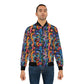 Psychedelic Visions Vibrant Art Bomber Jacket for Creative Souls.