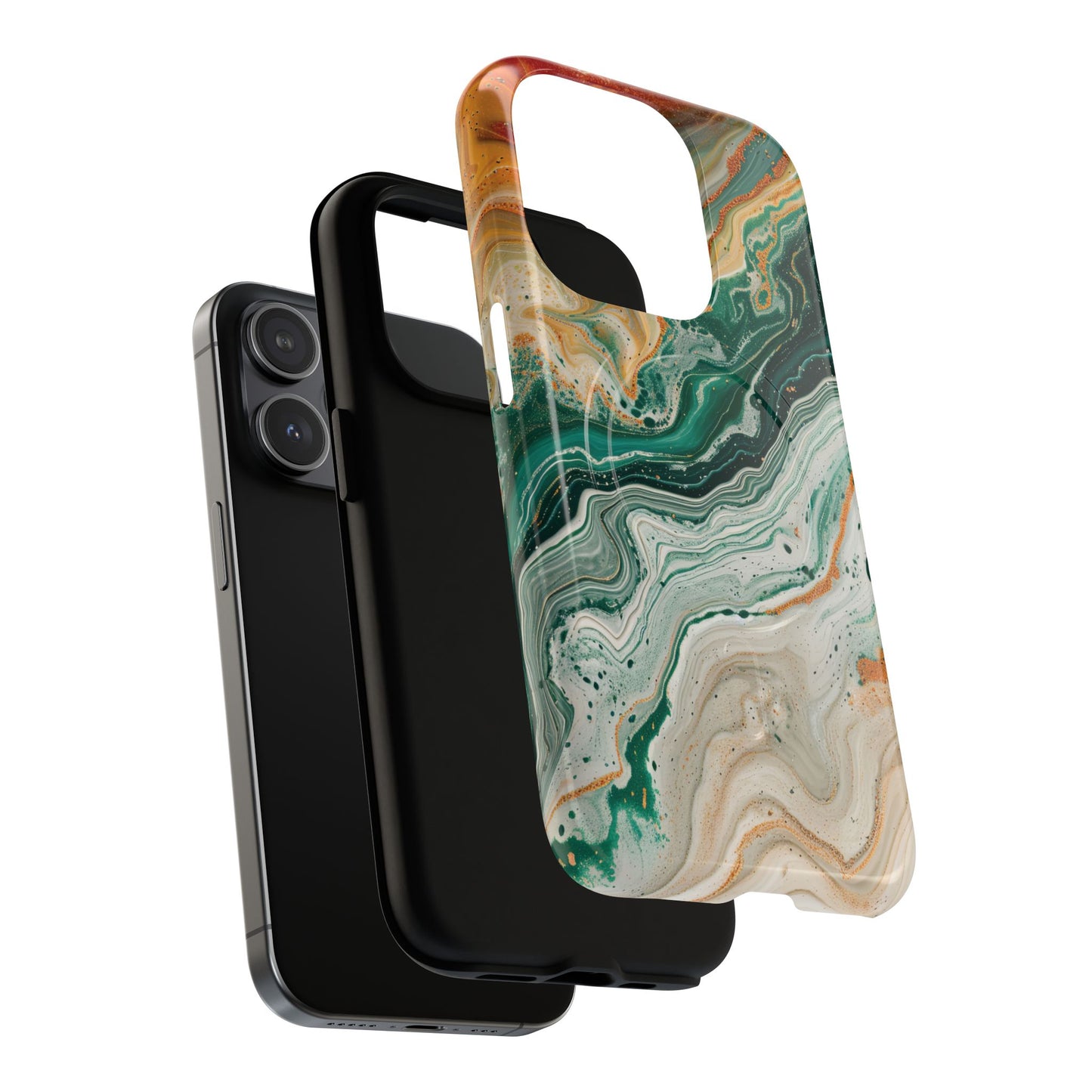 Stylish Tough Acrylic Magnetic iPhone Cases for Everyday Protection, Marble Design, Unique Gifts for Tech Lovers, Holiday Essentials