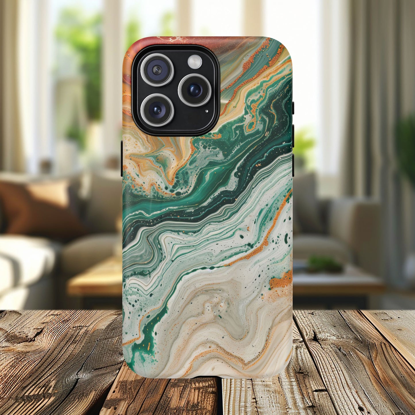 Stylish Tough Acrylic Magnetic iPhone Cases for Everyday Protection, Marble Design, Unique Gifts for Tech Lovers, Holiday Essentials