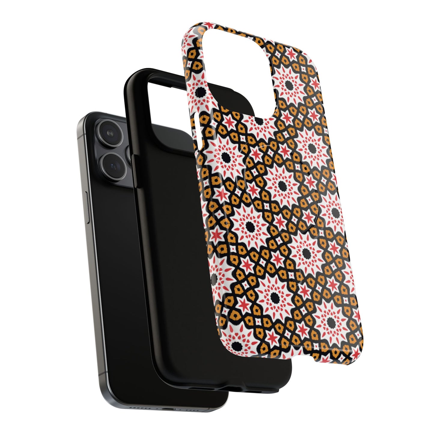Bohemian Patterned Tough Magnetic Cases, Unique Phone Protection, Stylish Phone Cover, Gift for Trendsetters, Vibrant Designs