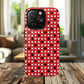 Crimson Gridlock Tough iPhone Magnetic Cases, Durable iPhone Accessories, Gift for Tech Lovers, Modern Design