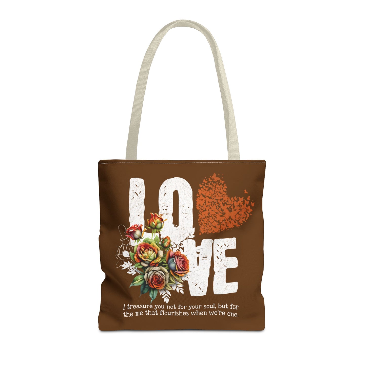 LOVE Always Brown Tote Bag.