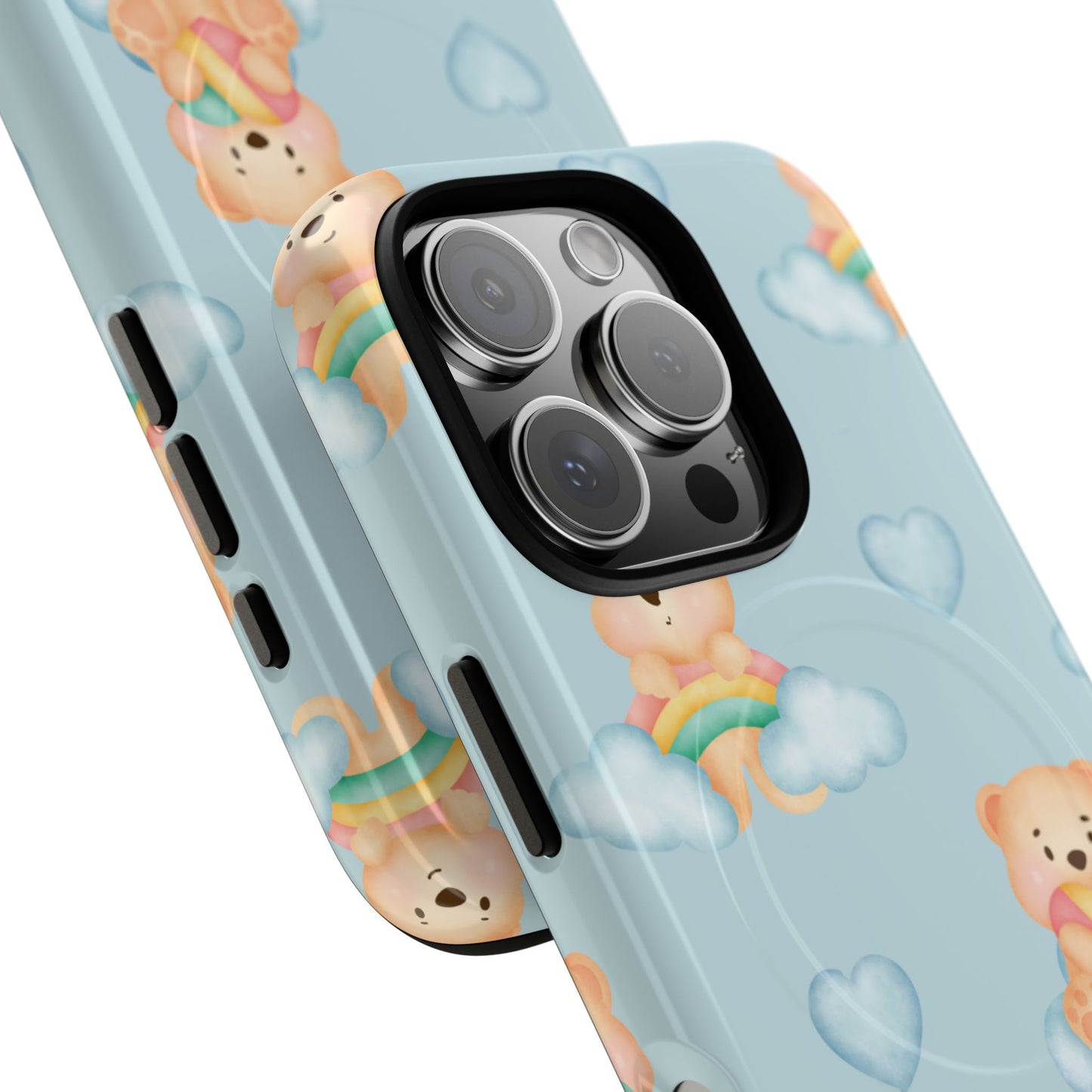 Cute Bear Magnetic iPhone Case, Kid-Friendly iPhone Cover, Stylish Cell Accessory, Gift for Kids, Durable Design for Any Occasion