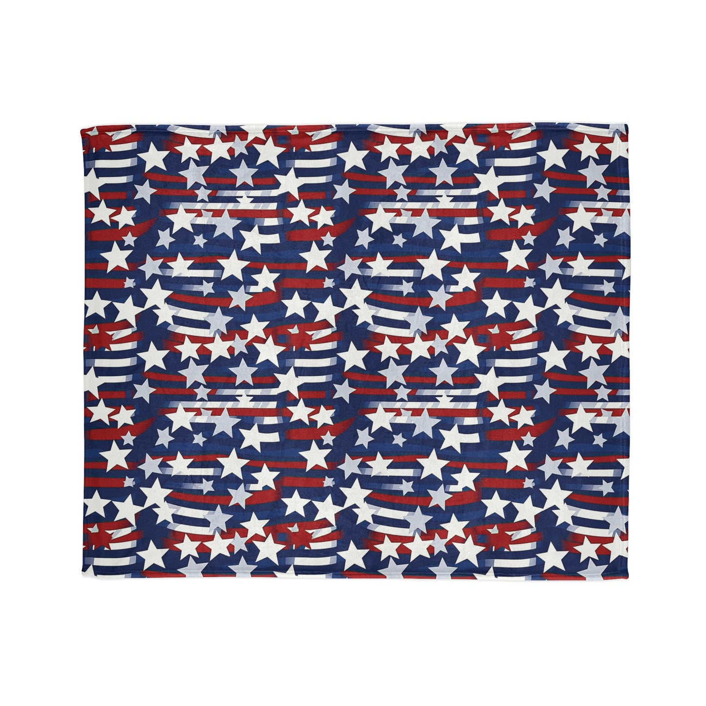 Patriotic Waves Soft Minky Blanket