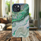 Marbled Tough iPhone Case, Magnetic Protector, Stylish Tech Accessory, Durable iPhone Cover, Unique Gift Idea