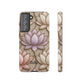 Personalized Lotus Floral Stained Glass Effect Tough Phone Case