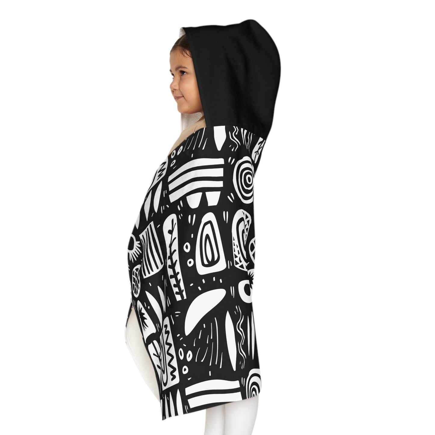 Abstract Rhythm Cozy Snuggle Youth Hooded Towel