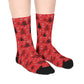 Winter Wonderland Red Mid-Length Socks