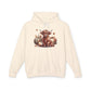 Autumn Highland Cow Charm Lightweight Hooded Sweatshirt