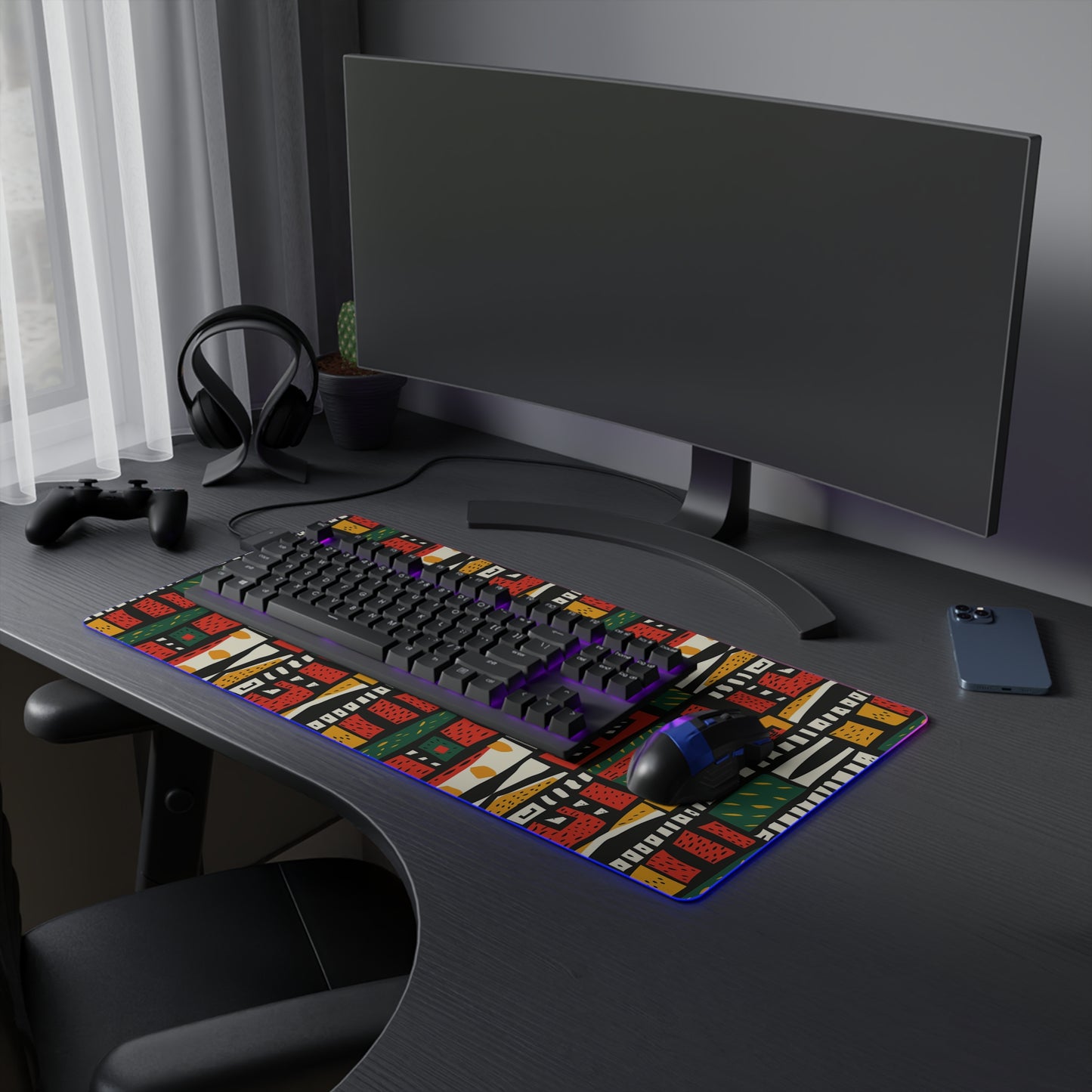 Tribal Harmony LED Gaming Mouse Pad