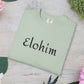 Embroidery 'ELOHIM, GENESIS 1:1' - Faith-Based Unisex Garment-Dyed Comfort Colors T-shirt, Faith Gift Tee, Religious Tee, Embroidery Tee.