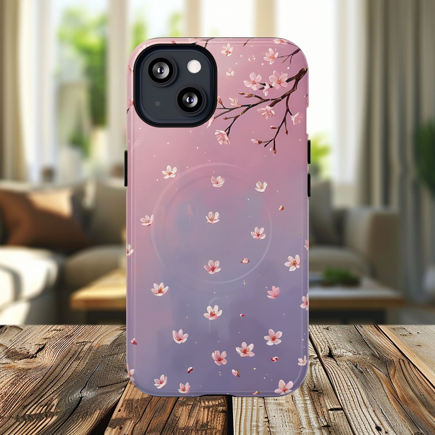 Tiny Cherry Blossom Floral Tough Magnetic Phone Cases, Durable Phone Cover, Floral Design Case, iPhone Protector, Cute Gift for Her