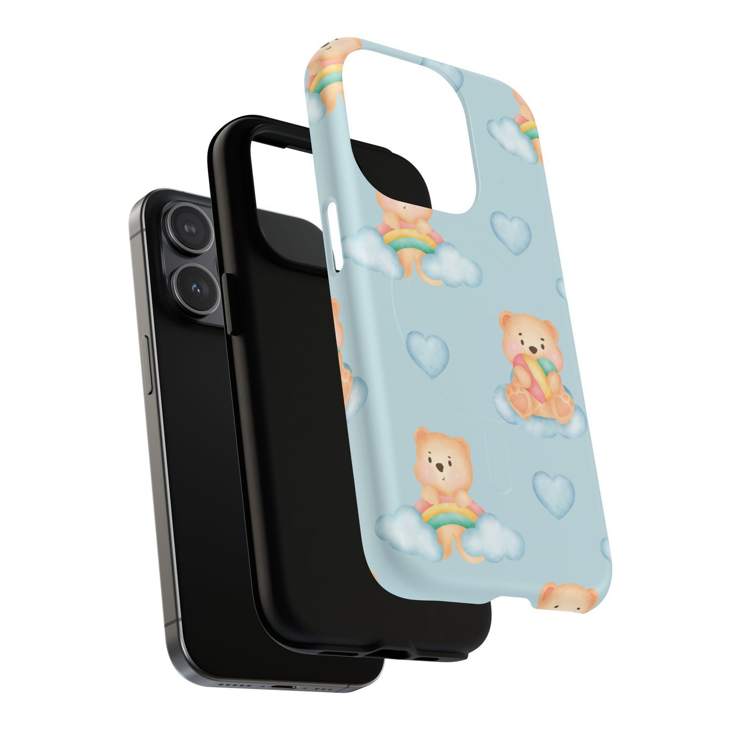Cute Bear Magnetic iPhone Case, Kid-Friendly iPhone Cover, Stylish Cell Accessory, Gift for Kids, Durable Design for Any Occasion