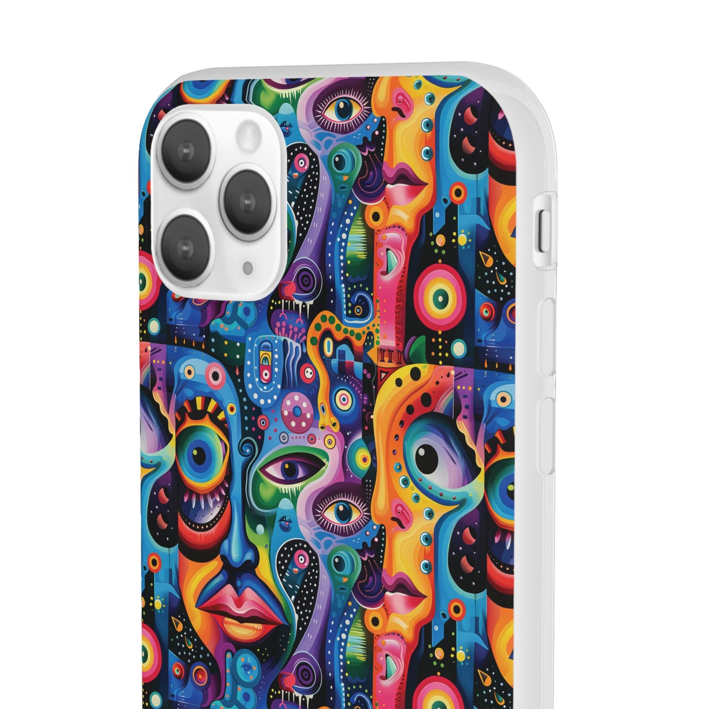 Psychedelic Visions Flexi iPhone and Samsung Case - Colorful Abstract Design.