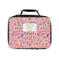 Personalized Pink Chalkboard Chic Composition Book Inspired Colorful Kids Lunch Bag for School, Snack Bag, Lunch Tote, Lunchbox, Kids' Bag with Fun Back to School Design