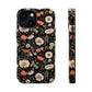 Blossom Elegance: Noir Garden Magnetic Tough iPhone Cases